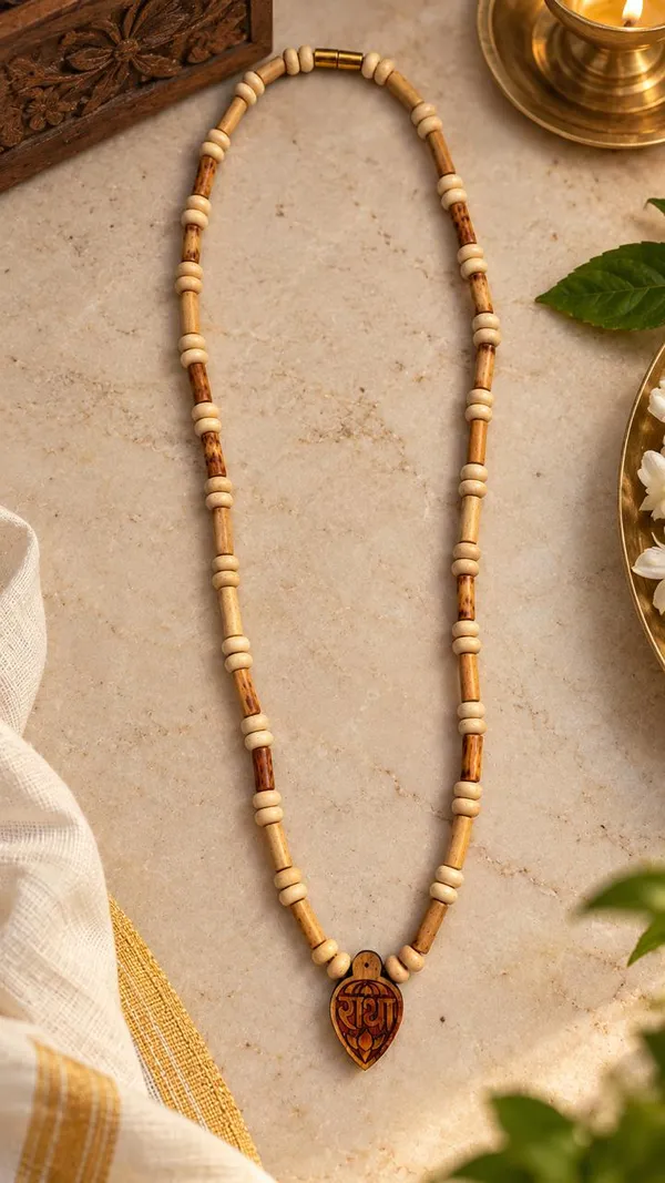Sridha_Radha_Naam_Tulsi_Kanthi_Mala_–_Natural_Wooden_Beads_Necklace_with_Radha_Pendant_|_Spiritual_Mala_for_Men_&_Women,_Krishna_Devotion,_Prayer_&_Daily_Wear