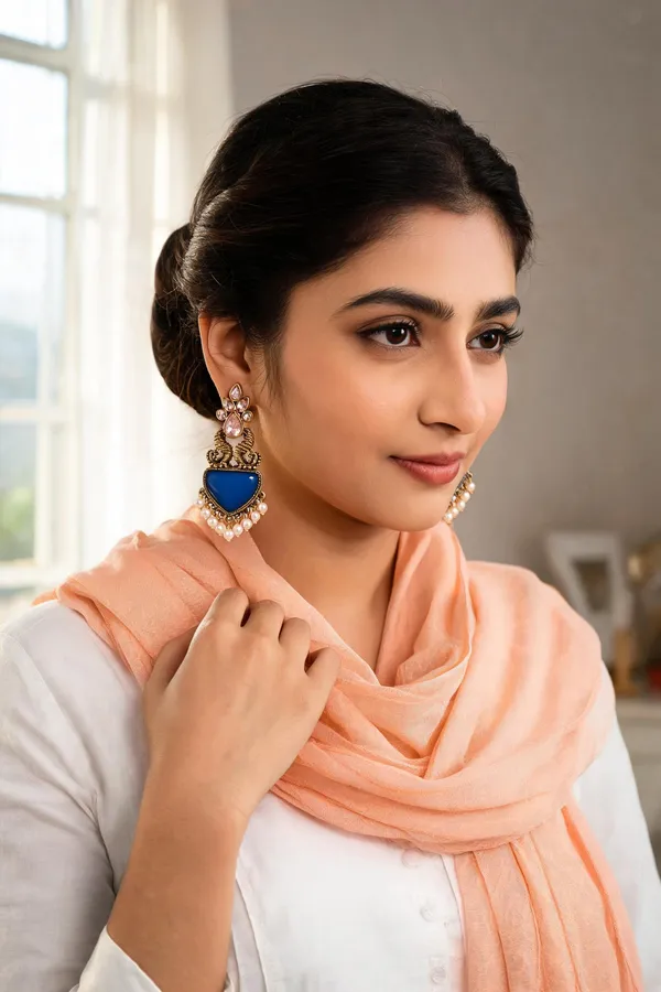 Blue_Stainless_Steel_Earrings_For_Women