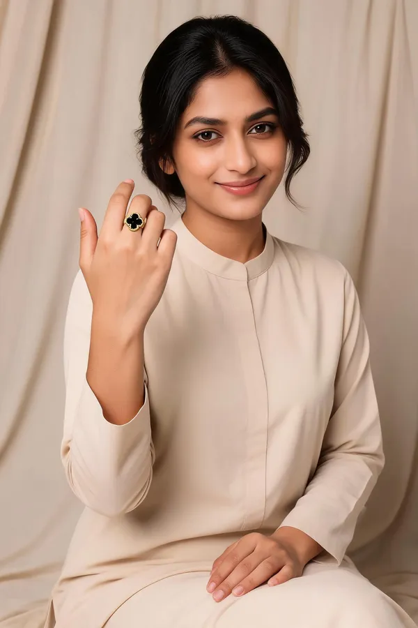 Golden_&_Black_Stainless_Steel_Ring_For_Women