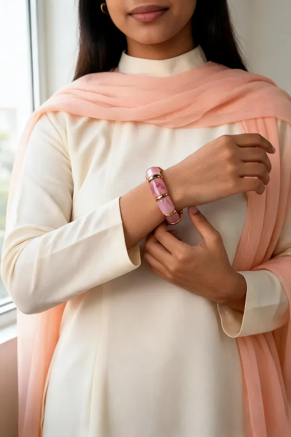 Pink_Stainless_Steel_Bracelet_For_Women