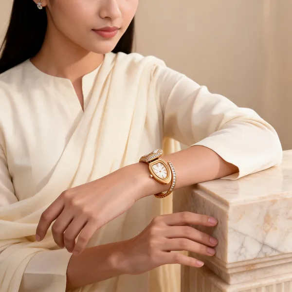 Golden_Stainless_Steel_Snake_Watch_For_Women