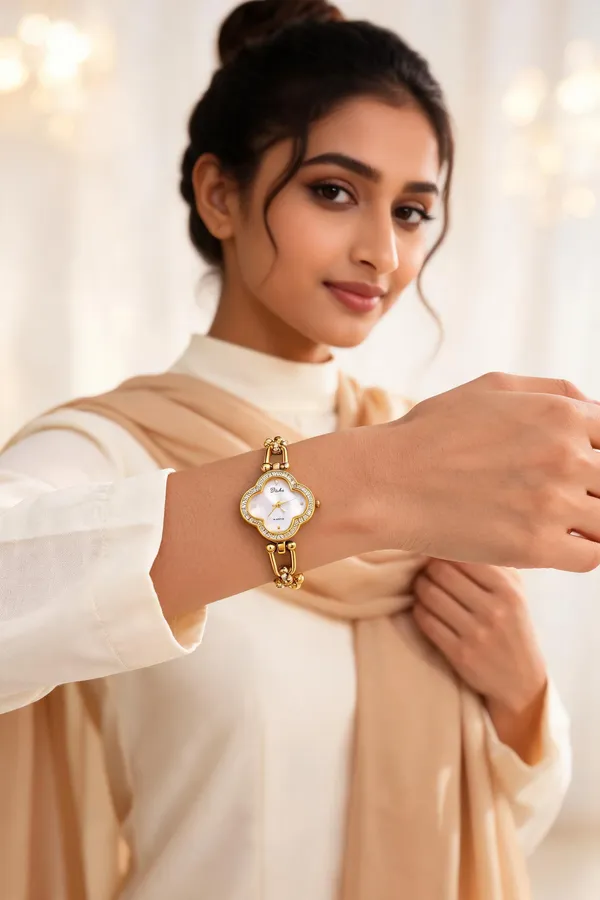 Golden_Stainless_Steel_Watch_For_Women