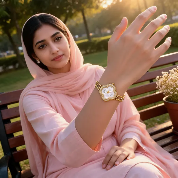 Golden_Stainless_Steel_Watch_For_Women