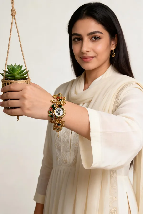 Golden_Stainless_Steel_Kashmiri_Watch_For_Women