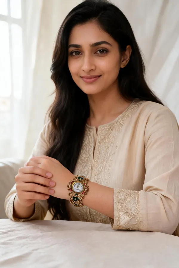 Golden_Stainless_Steel_Kashmiri_Watch_For_Women