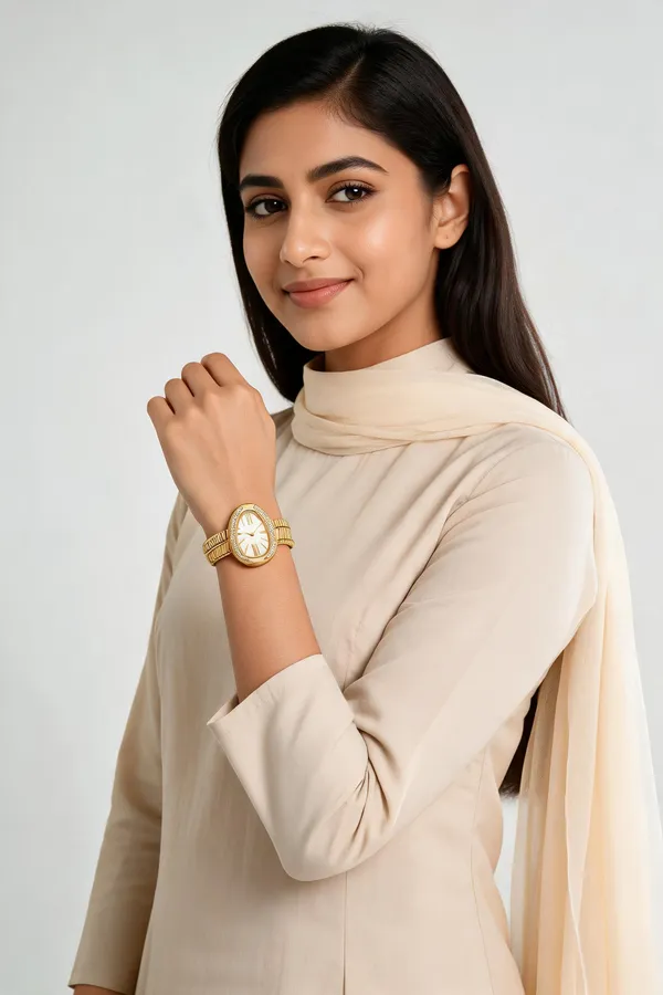 Golden_Stainless_Steel_Snake_Watch_For_Women