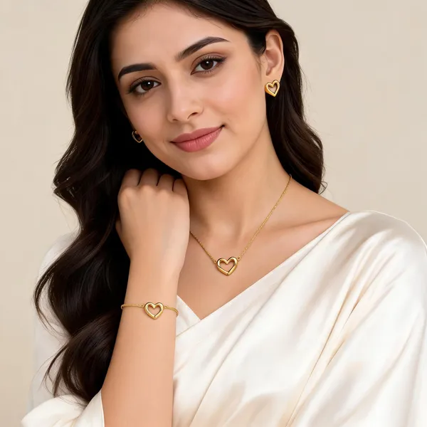 Golden_Stainless_Steel_Heart_Combo_Necklace_Set_For_Women