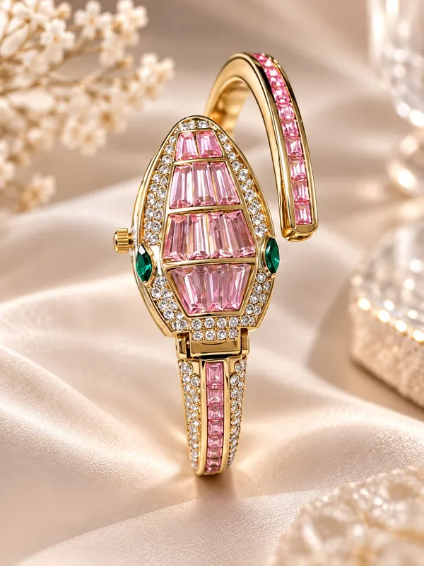 Souvelle_by_Trishh-Snake_watch-pink