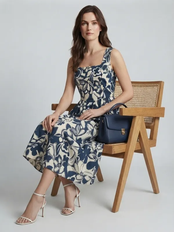 Floral_Printed_Blue_Rayon_Square_Neck_Sleeveless_Fit_and_Flare_Midi_Dress