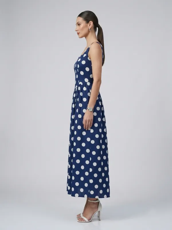 Polka_Dot_Printed_Blue_Crepe_Square_Neck_Sleeveless_Fit_and_Flare_Midi_Dress