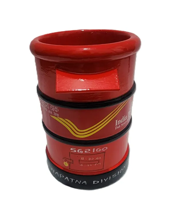 Red_India_Post_Themed_Cylindrical_Pen_Holder