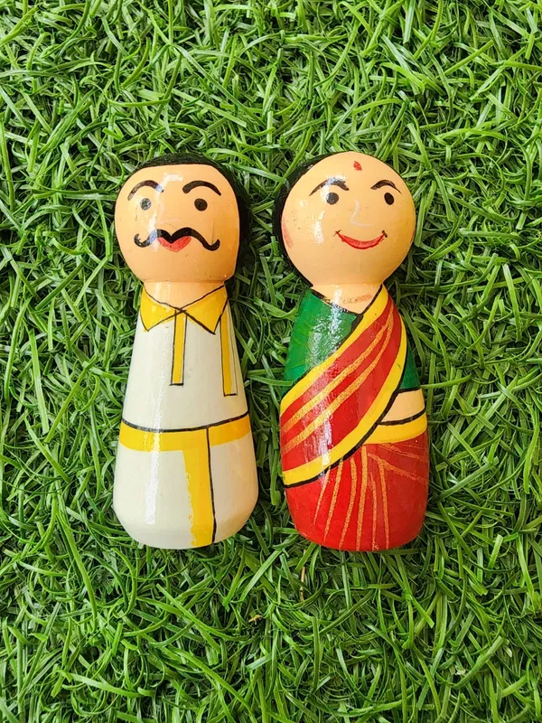 Multicolor_Wood_Hand_Painted_Indian_Couple_Figurines