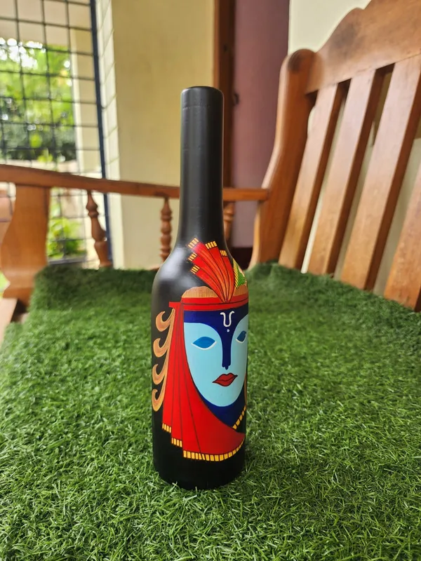 Black_Wood_Krishna_Folk_Art_Painted_Decorative_Bottle
