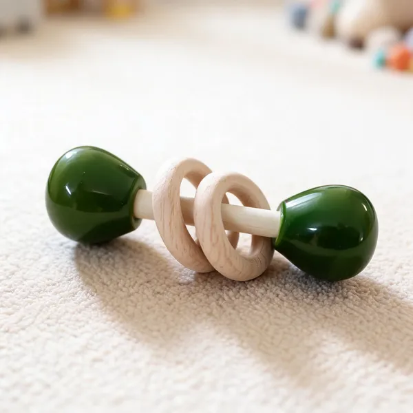 Green_Wood_Double_End_Dumbbell_Baby_Rattle_Toy