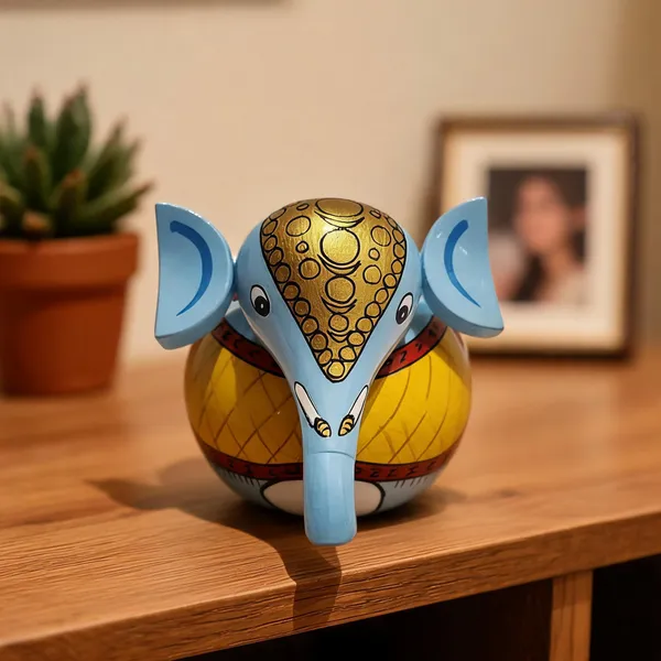 Blue_Yellow_Wood_Hand_Painted_Elephant_Figurine
