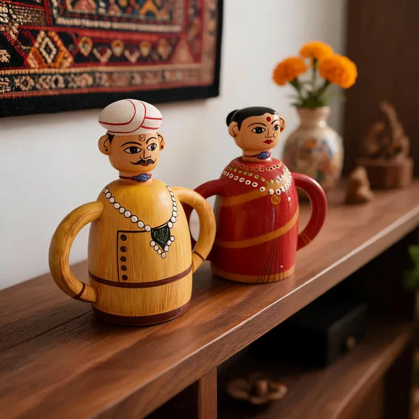 Wood_Folk_Art_Painted_Couple_Figurine_Set_Of_2