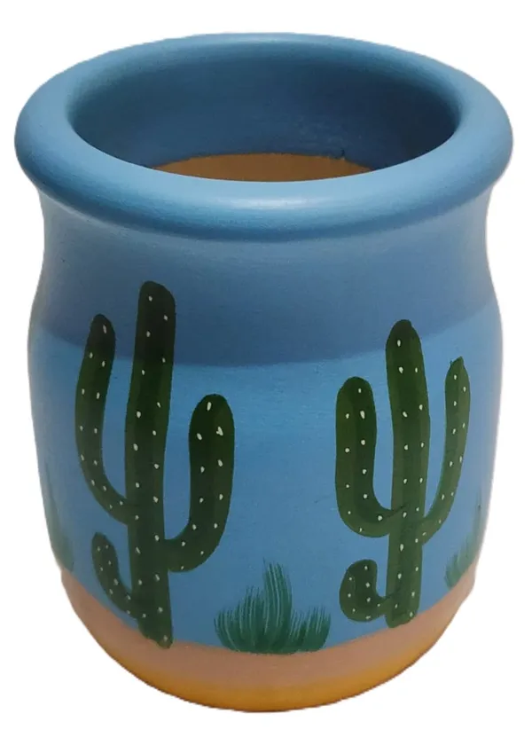 Blue_Wood_Cactus_Print_Cylindrical_Pen_Holder