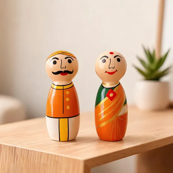 Multicolor_Wood_Hand_Painted_Indian_Couple_Figurines
