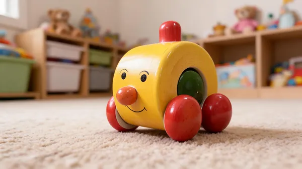 Yellow_Wood_Cartoon_Face_Push_Along_Toy_Car_For_Kids
