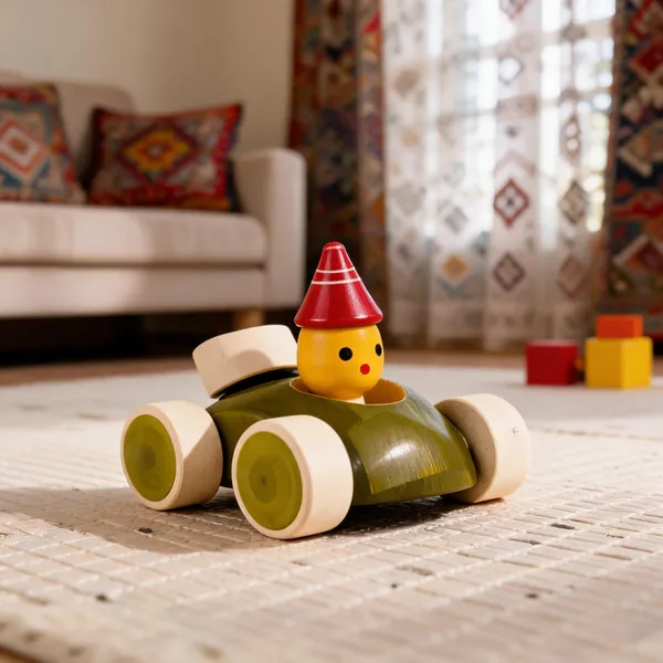 Green_Wood_Peg_Driver_Toy_Car_For_Kids