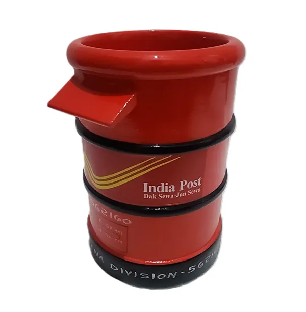 Red_India_Post_Themed_Cylindrical_Pen_Holder