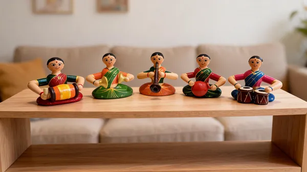 Wood_Hand_Painted_Traditional_Indian_Woman_Musical_Figurine_Set_Of_5