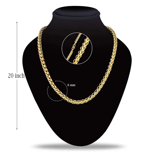 Gold_Plated_Wheat_Chain_Necklace