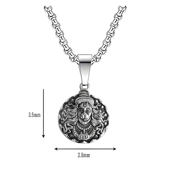 Stainless_Steel_Hanuman_Pendant_Necklace