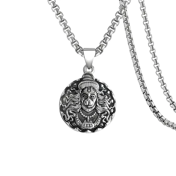 Stainless_Steel_Hanuman_Pendant_Necklace