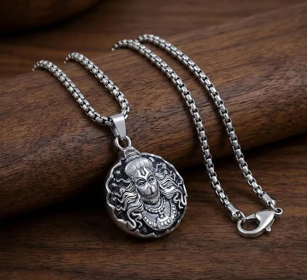 Hanuman_Pendant_Necklace_With_Stainless_Steel_Chain