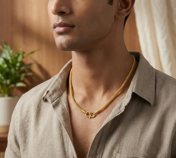 Gold_Plated_Brass_Chain_Necklace_For_Men