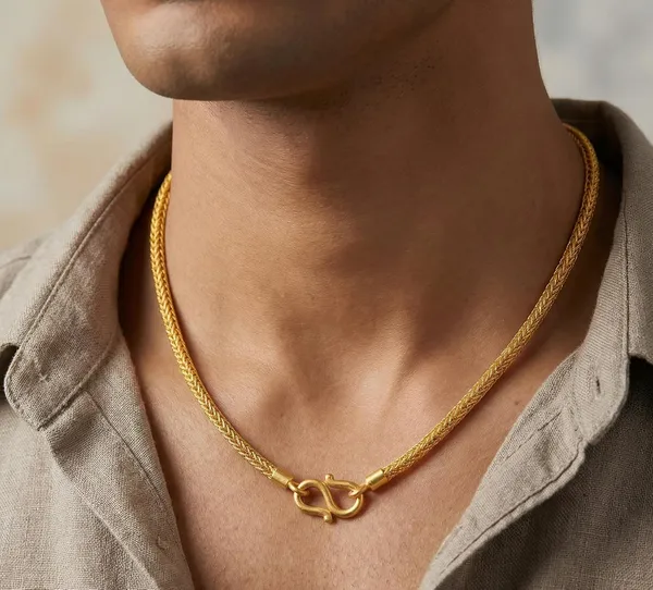 Gold_Plated_Brass_Chain_Necklace_For_Men