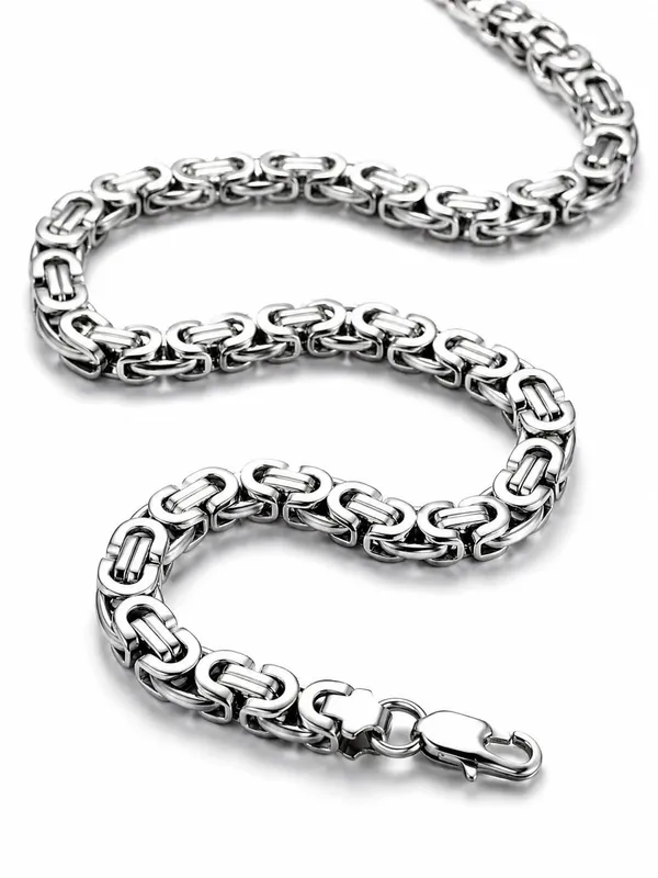 Stainless_Steel_Byzantine_Chain_Necklace_For_Men