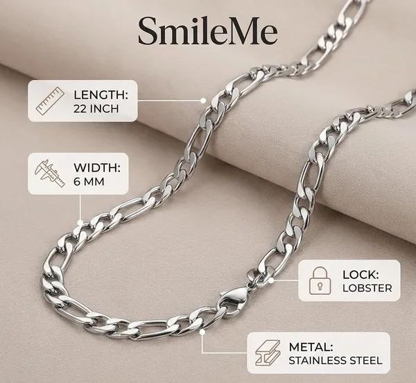 Stainless_Steel_Figaro_Chain_Necklace_For_Men