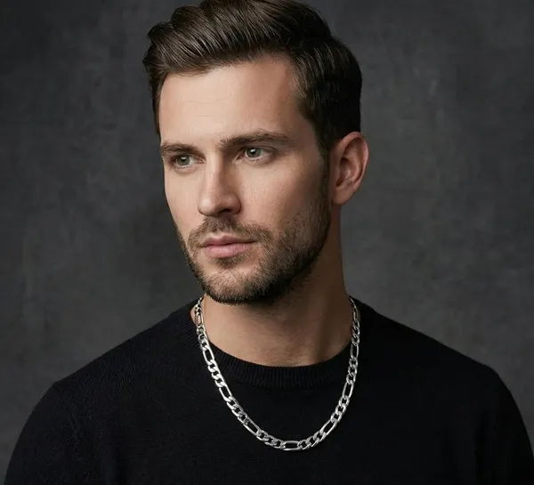 Stainless_Steel_Figaro_Chain_Necklace