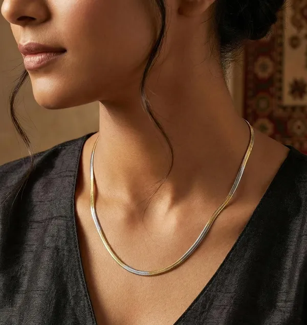 Men_S_Two_Tone_Herringbone_Chain_Necklace