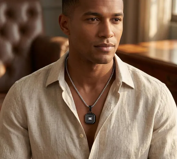 Men_S_Octagon_Pendant_Necklace_With_Stainless_Steel_Chain