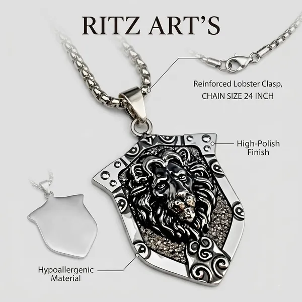 Lion_Head_Pendant_Necklace_For_Men