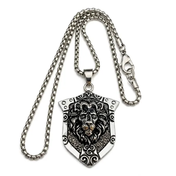 Lion_Head_Pendant_Necklace_For_Men
