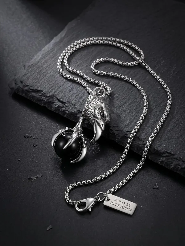 Stainless_Steel_Eagle_Claw_Pendant_Necklace