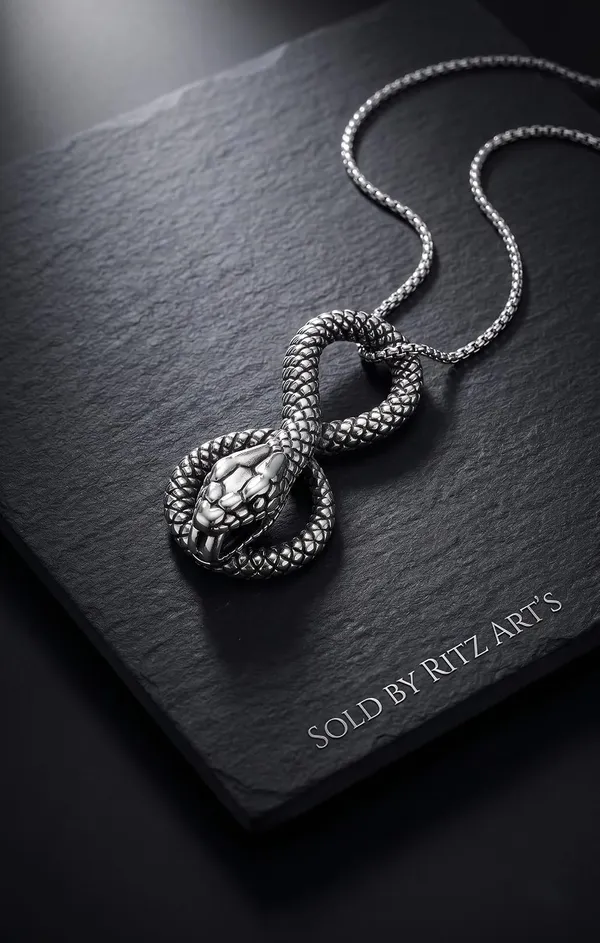 Snake_Pendant_Necklace_Stainless_Steel_Chain
