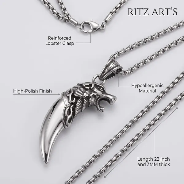 Stainless_Steel_Wolf_Fang_Locket_With_Chain