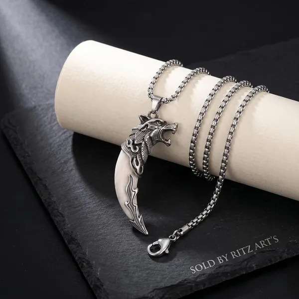 Wolf_Tooth_Pendant_Necklace_With_Stainless_Steel_Chain