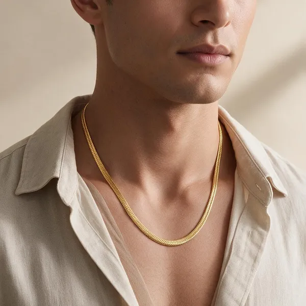 Gold_Brass_Snake_Chain_Necklace_For_Unisex_-_Pack_Of_2