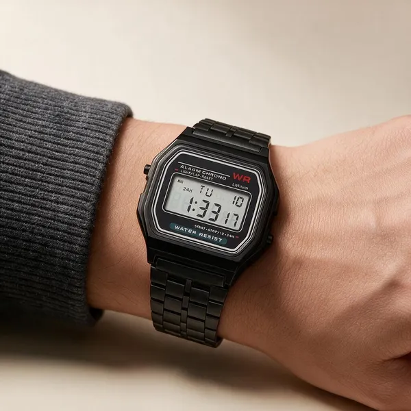 Black_Stainless_Steel_Retro_Digital_Watch_With_Led_Backlight_For_Men