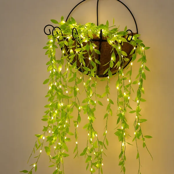 ALQO_Warm_White_LED_Leaf_Curtain_Lights_for_Bedroom,_Balcony_&_Wall_Decor,_Party,_Diwali,_Christmas,_Festive/Party_(10_Feet,_Pack_of_2)