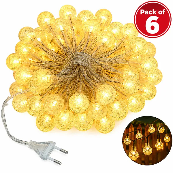 ALQO_Crystal_Globe_String_LED_Light_|_Decorative_Fairy_String_Lights_for_Bedroom,_Balcony,_Wedding,_Party,_Diwali_&_Home_Decoration_(_Warm_White,_3_Meters,_Pack_of_2)