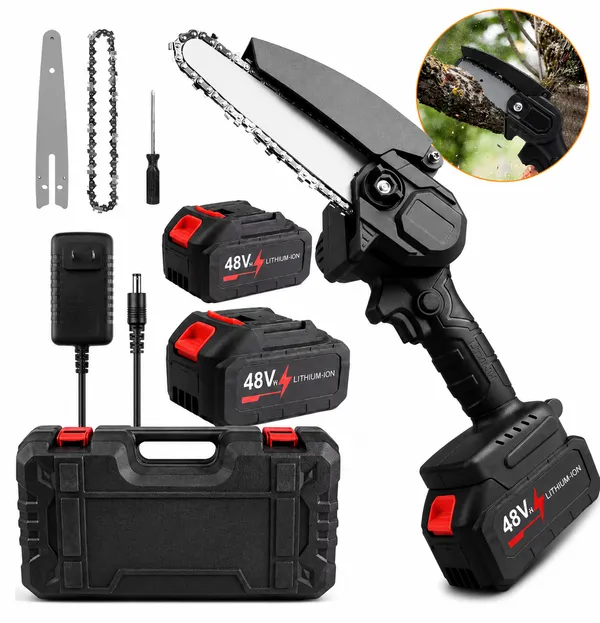 ALQO_Rechargeable_Powerful_Cordless_Mini_Chainsaw_6_Inch_with_double_Battery_|_Portable_One-Hand_Electric_Wood_Cutter_for_Tree_Trimming_&_Branch_Pruning_Wood_Cutting