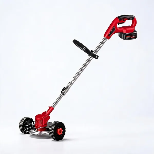 Cordless_Brush_Cutter_Garden_Tool_Kit_(Red)_|_Battery-Powered_Grass_Trimmer_With_2_Batteries_Multi-Blade_Attachments_&_Wheels