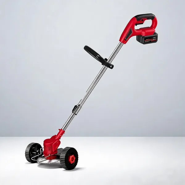 Cordless_Brush_Cutter_Garden_Tool_Kit_(Red)_|_Battery-Powered_Grass_Trimmer_With_2_Batteries_Multi-Blade_Attachments_&_Wheels